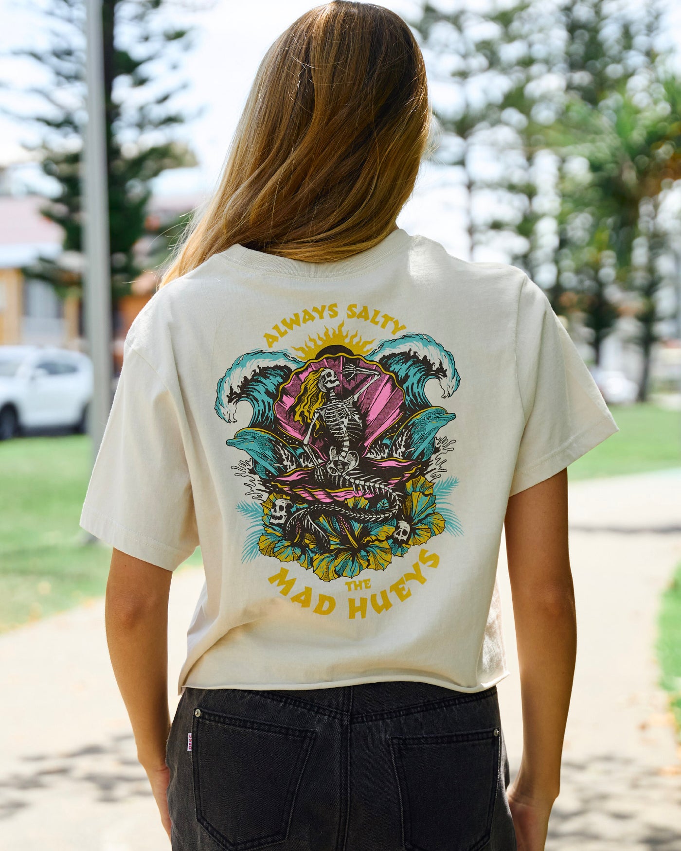 ALWAYS SALTY | WOMENS BOXY TEE - STONE