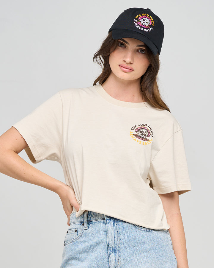 ALWAYS SALTY | WOMENS BOXY TEE - STONE