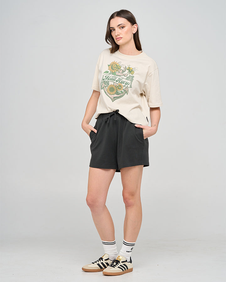 BEE ANCHOR | WOMENS BOXY TEE - STONE