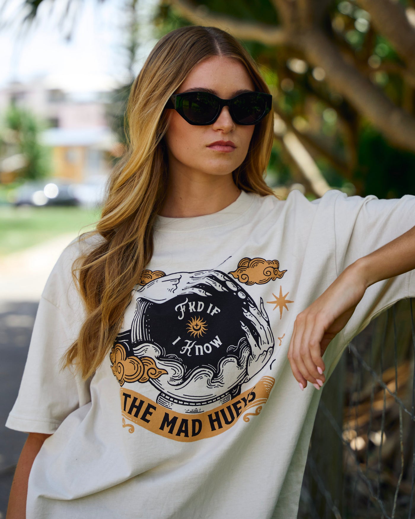 FKD IF I KNOW | WOMENS OVERSIZED TEE - STONE