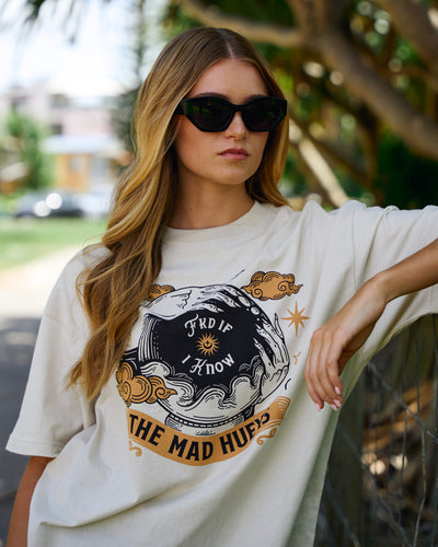 FKD IF I KNOW | WOMENS OVERSIZED TEE - STONE