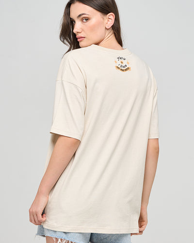 FKD IF I KNOW | WOMENS OVERSIZED TEE - STONE