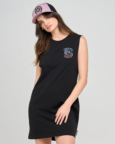 YEE HAW SEAHORSE | WOMENS MUSCLE DRESS - BLACK