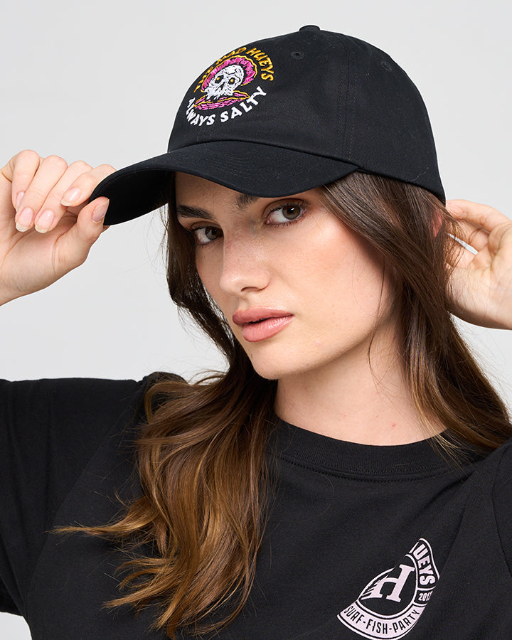 ALWAYS SALTY | WOMENS UNSTRUCTURED CAP - VINTAGE BLACK