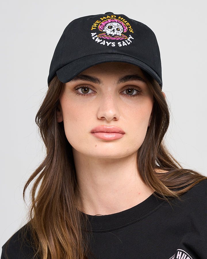 ALWAYS SALTY | WOMENS UNSTRUCTURED CAP - VINTAGE BLACK