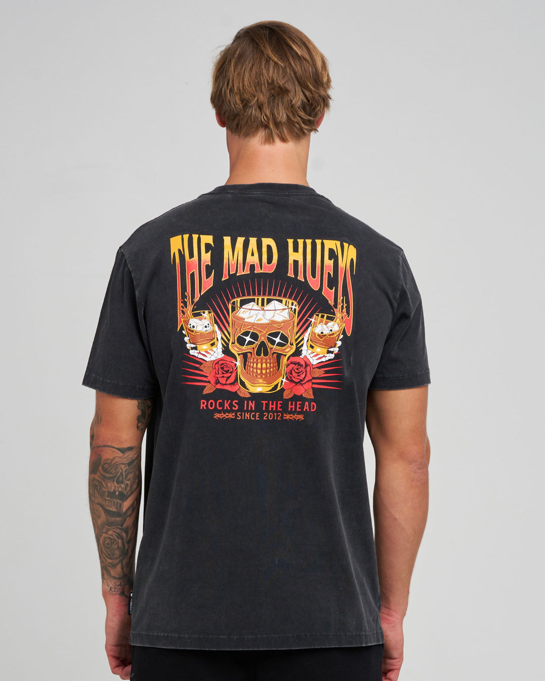 ROCKS IN THE HEAD | SS TEE - WASHED BLACK