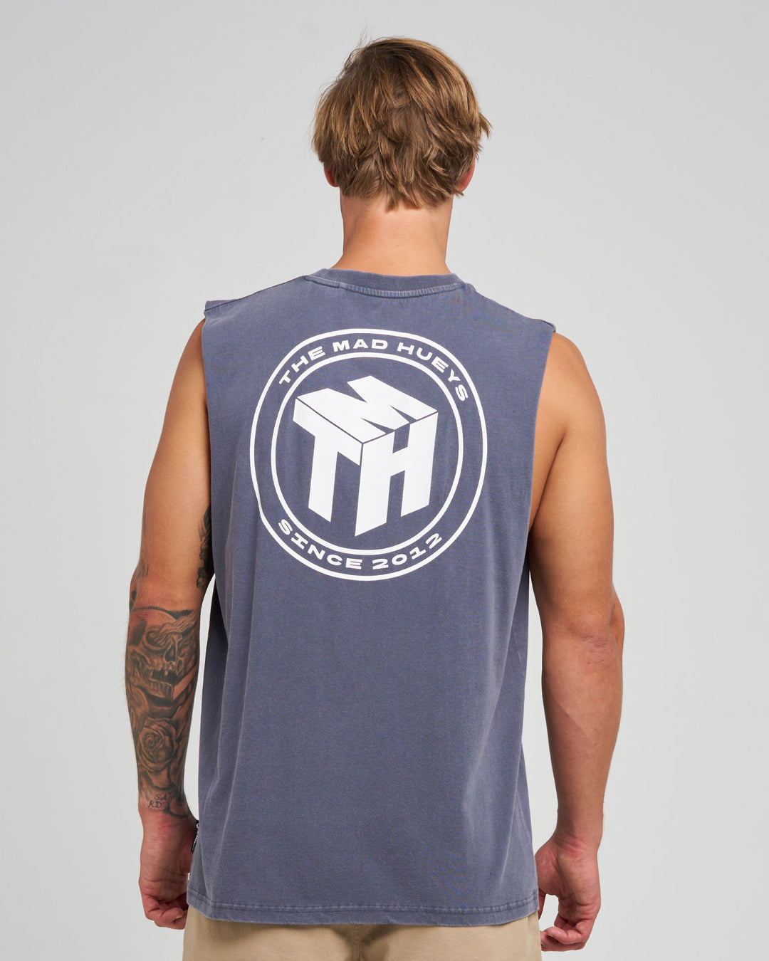 CUBE HUEYS | MUSCLE - PETROL BLUE WASHED