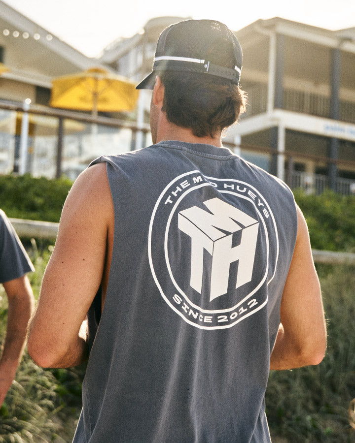 CUBE HUEYS | MUSCLE - PETROL BLUE WASHED