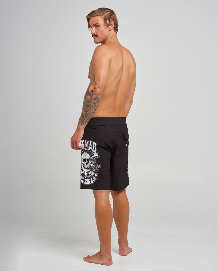 ANCHOR SKULL | 20" BOARDSHORT - BLACK