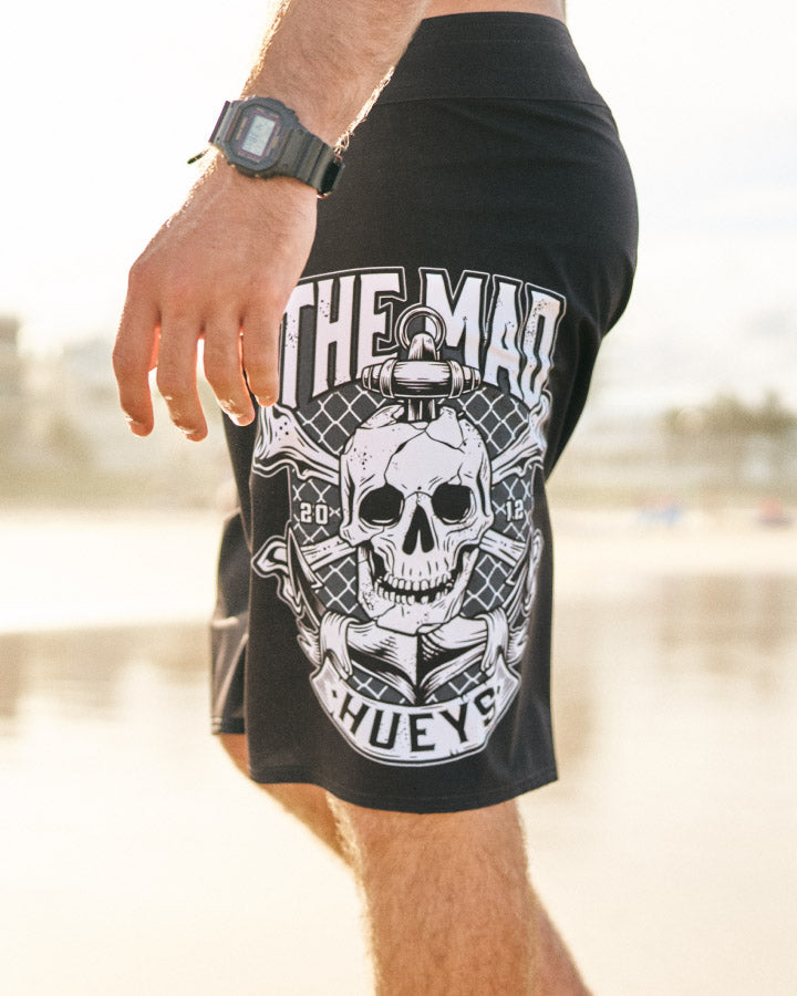 ANCHOR SKULL | 20" BOARDSHORT - BLACK