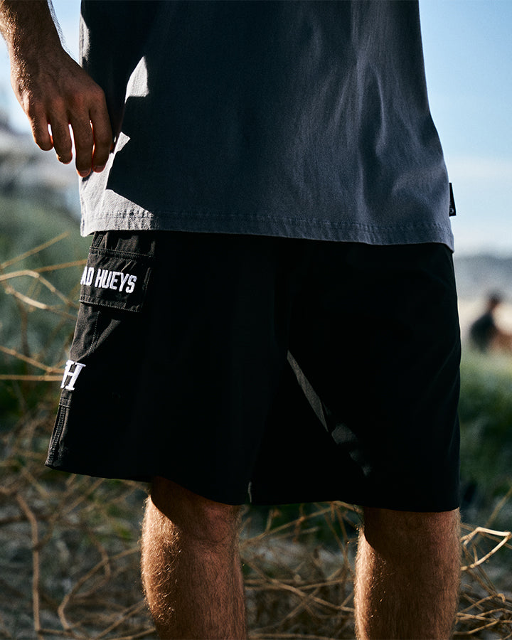 BEACHED AGAIN | 20" BOARDSHORT - BLACK