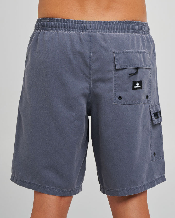 The Mad Hueys Beached Again 20" Boardshort in Petrol Blue Washed, alternate view 3