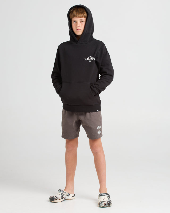 ANCHOR WHEEL | YOUTH PULLOVER - BLACK