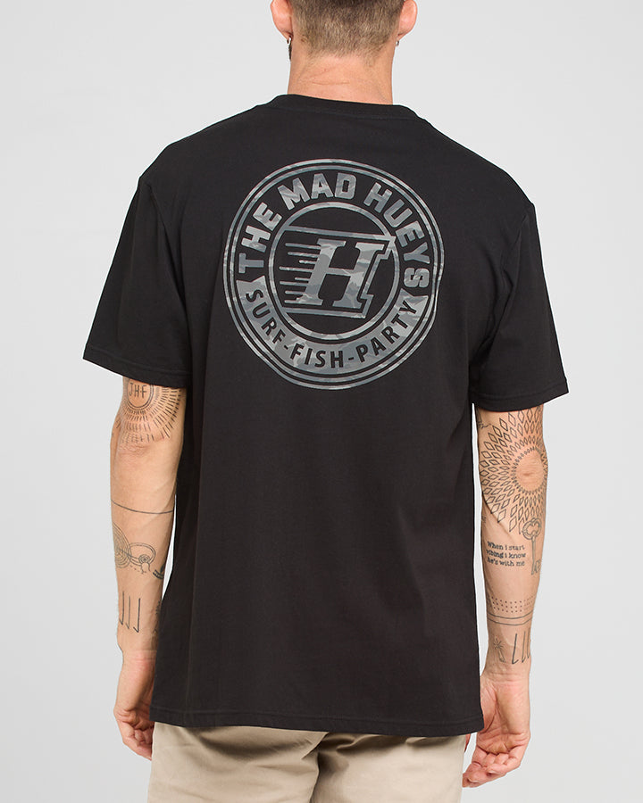 HUEYS H SERIES | SLIM FIT SS TEE - BLACK