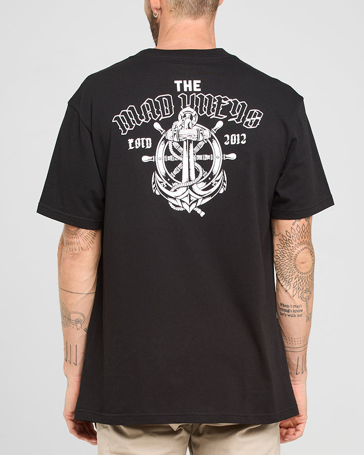 ANCHOR WHEEL | SS TEE - BLACK