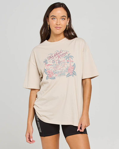 DROP IT LOW FOR LIMBO | WOMENS OVERSIZED SS TEE - STONE