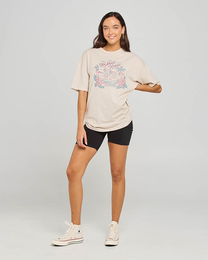 DROP IT LOW FOR LIMBO | WOMENS OVERSIZED SS TEE - STONE