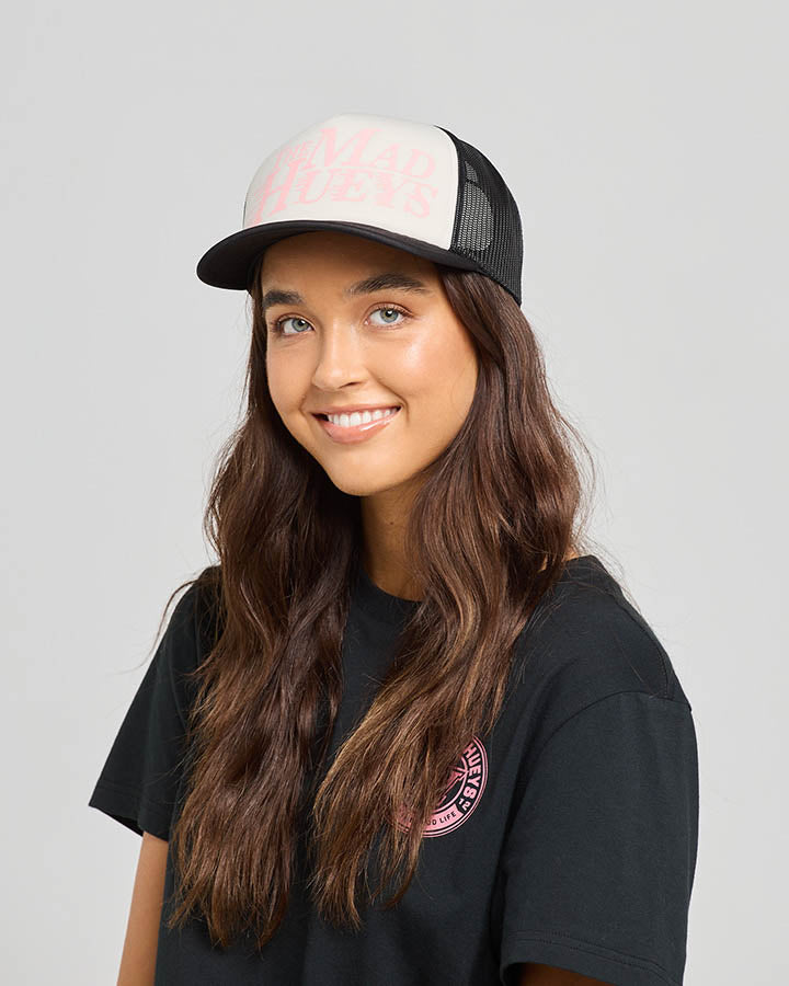 SPEEDING HUEYS | WOMENS FOAM TRUCKER - WHITE