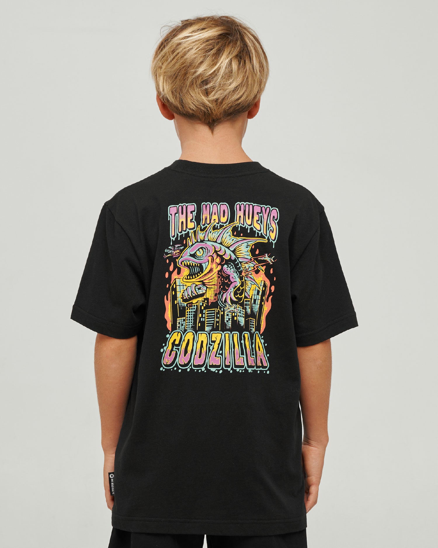 CODZILLA RETURNS | YOUTH SS TEE - BLACK – The Mad Hueys