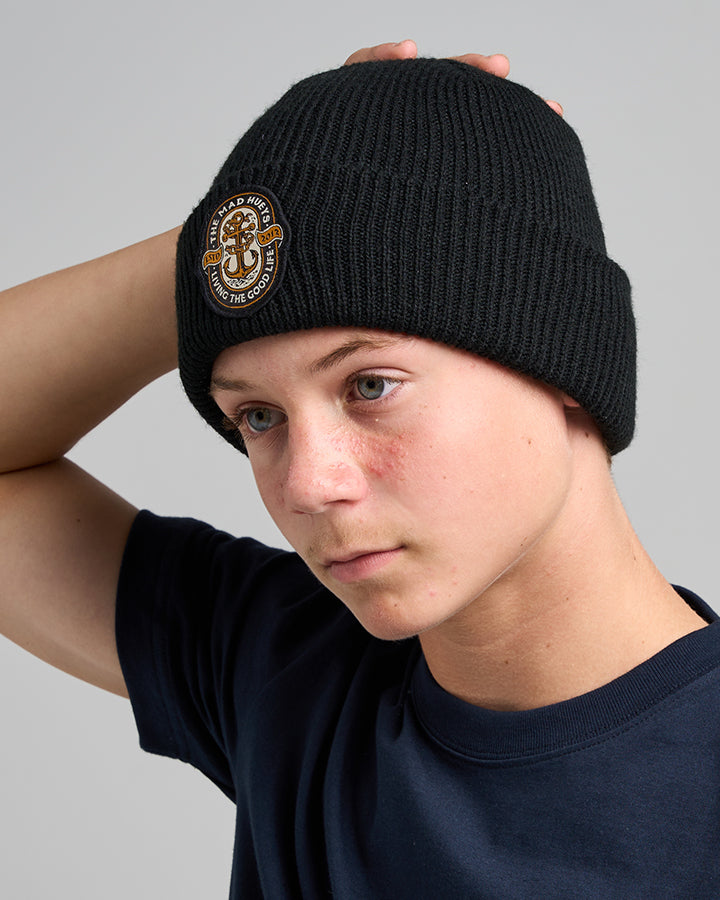 LIVING ANCHOR | YOUTH BEANIE - BLACK