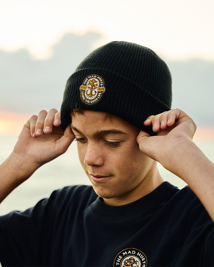 LIVING ANCHOR | YOUTH BEANIE - BLACK