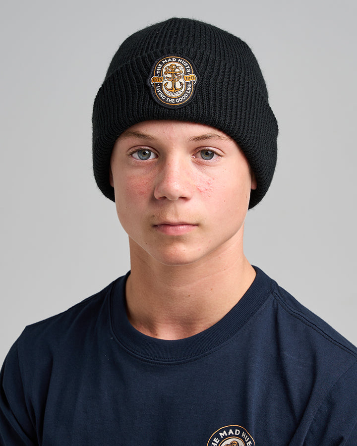 LIVING ANCHOR | YOUTH BEANIE - BLACK