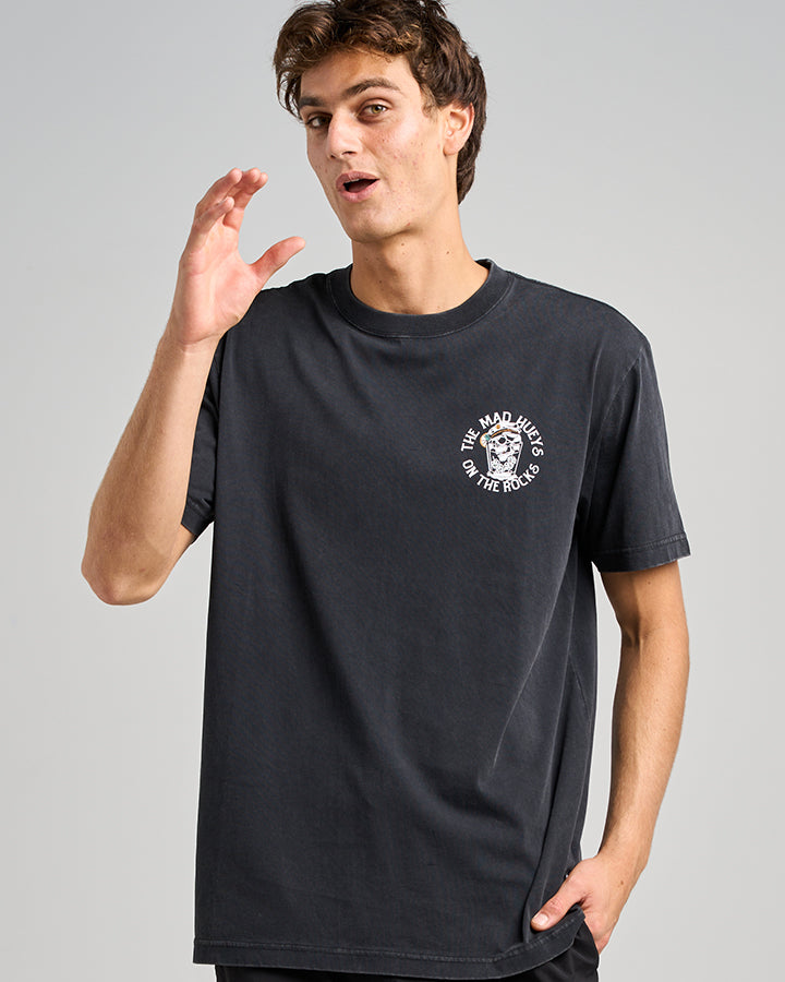 ON THE ROCKS | SS TEE - WASHED BLACK