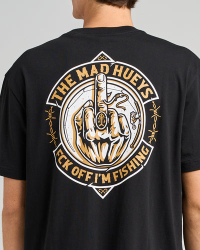 FK OFF FISH ON | SS TEE - BLACK