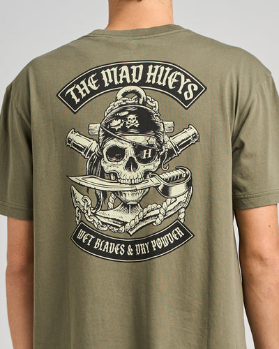 HUEYS PIRATE | SS TEE - OLIVE
