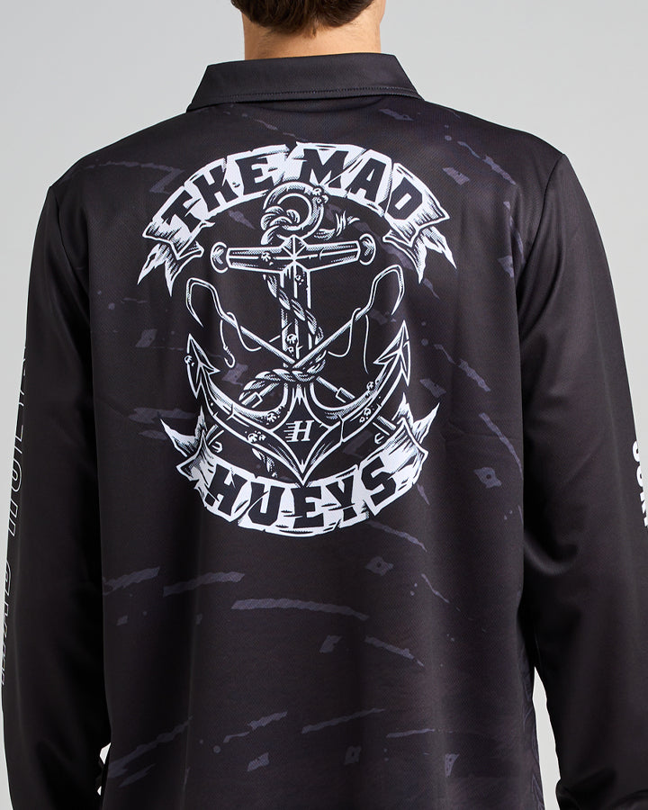 DROP ANCHOR | UPF 50+ FISHING JERSEY - BLACK