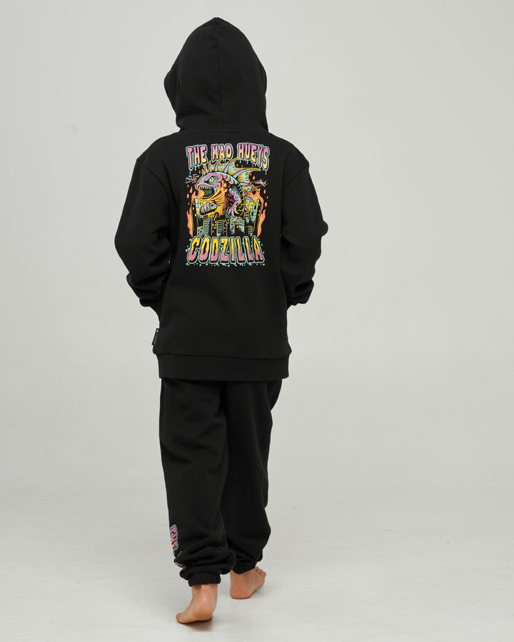 CODZILLA RETURNS | YOUTH HOODED PULLOVER - BLACK