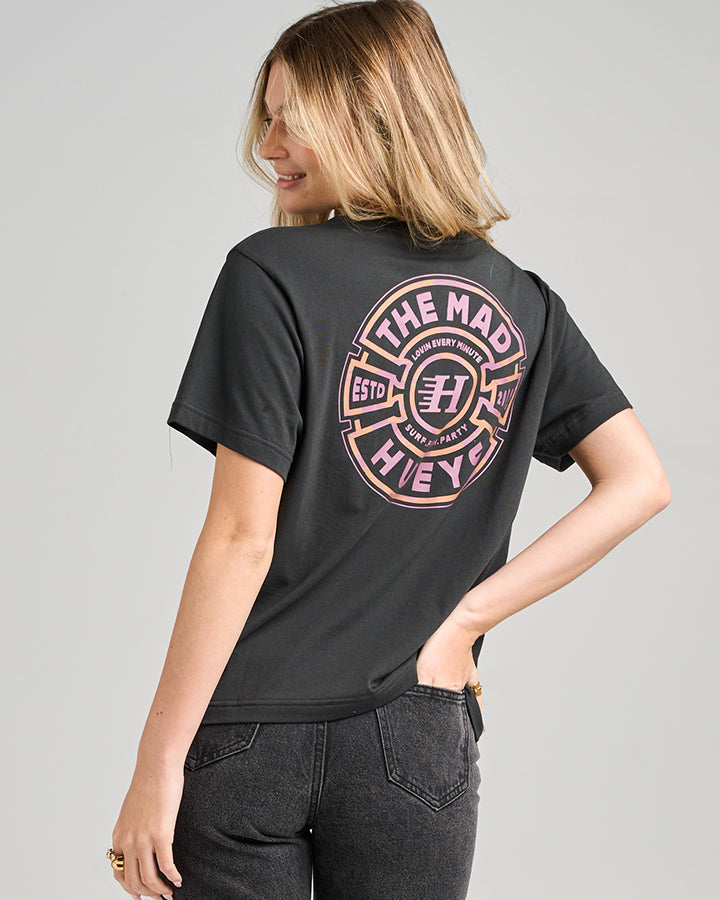 MAD SERIES | WOMENS SS TEE - VINTAGE BLACK