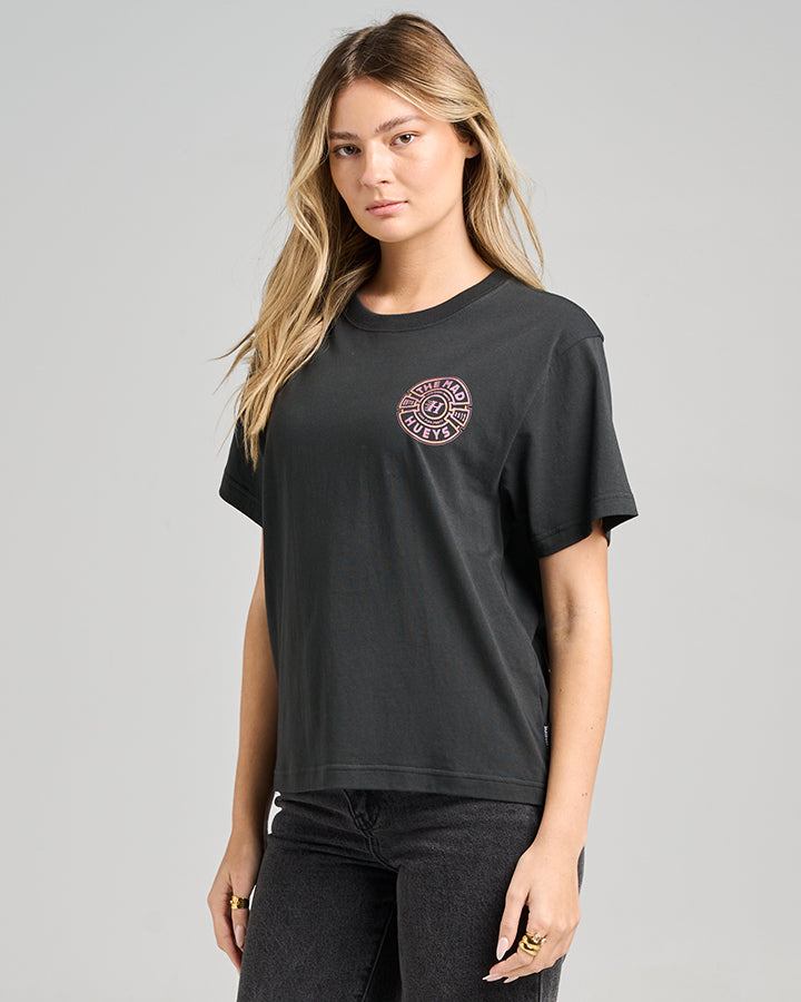 MAD SERIES | WOMENS SS TEE - VINTAGE BLACK