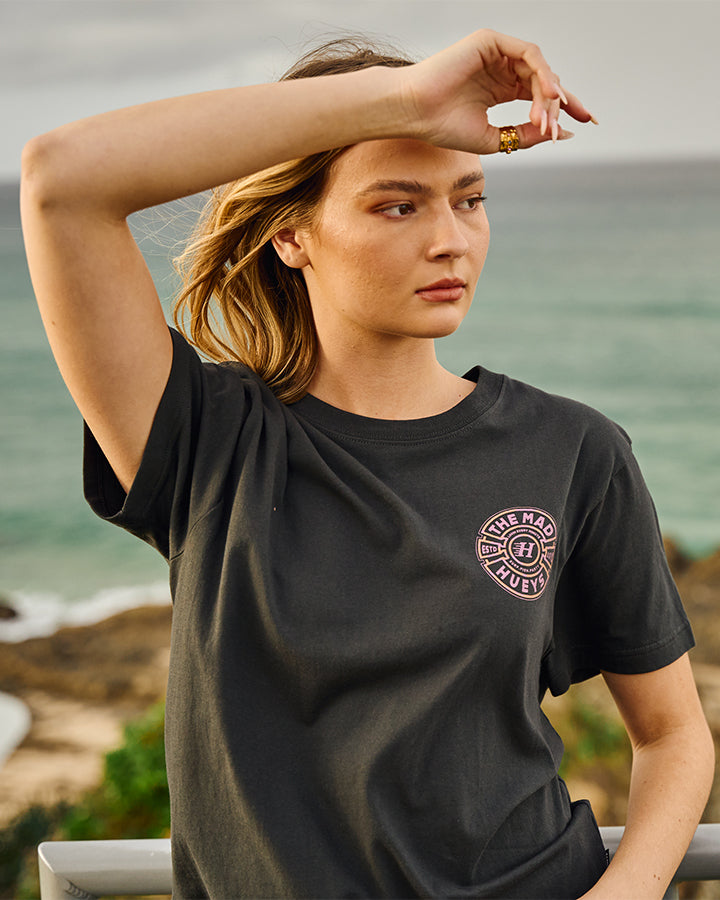MAD SERIES | WOMENS SS TEE - VINTAGE BLACK