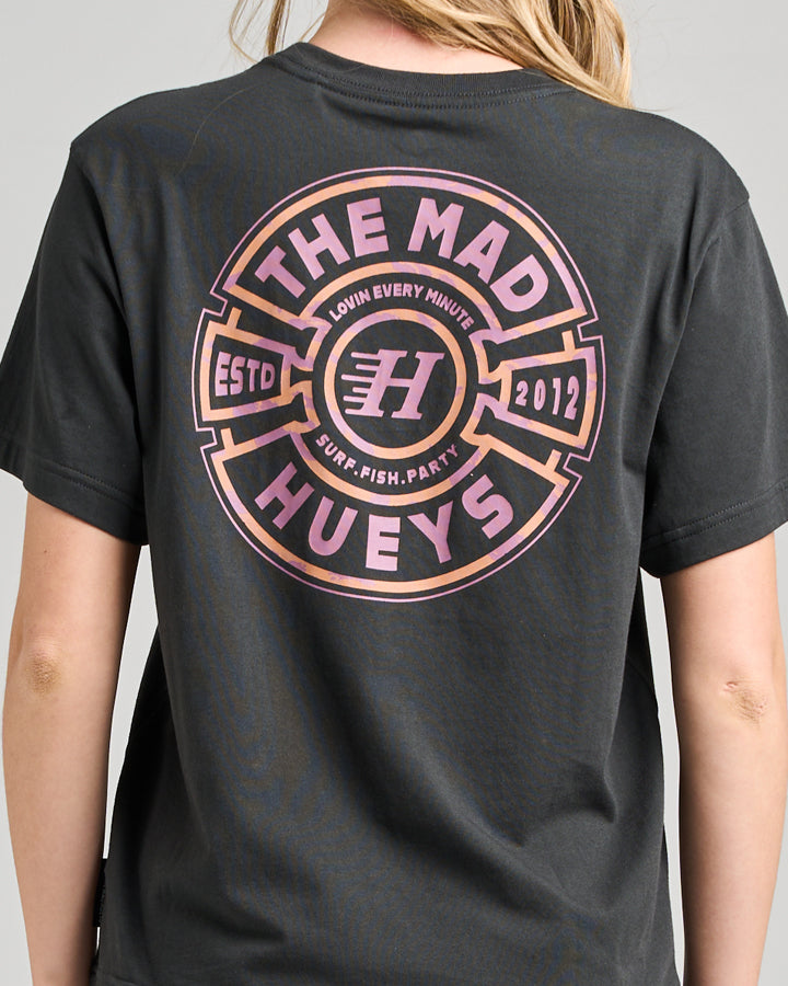 MAD SERIES | WOMENS SS TEE - VINTAGE BLACK