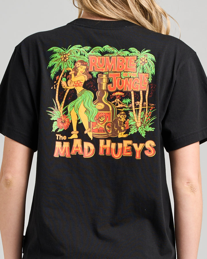 RUMBLE JUNGLE | WOMENS SS TEE - BLACK