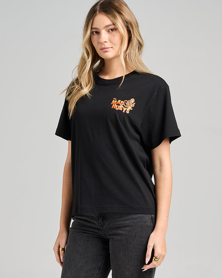 RUMBLE JUNGLE | WOMENS SS TEE - BLACK