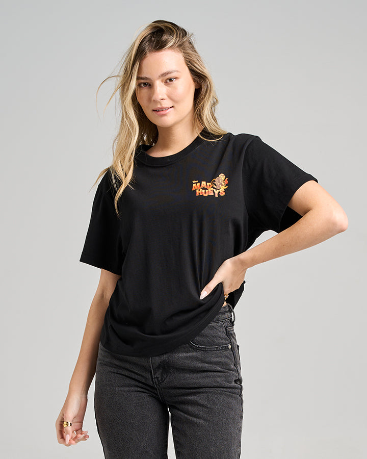 RUMBLE JUNGLE | WOMENS SS TEE - BLACK