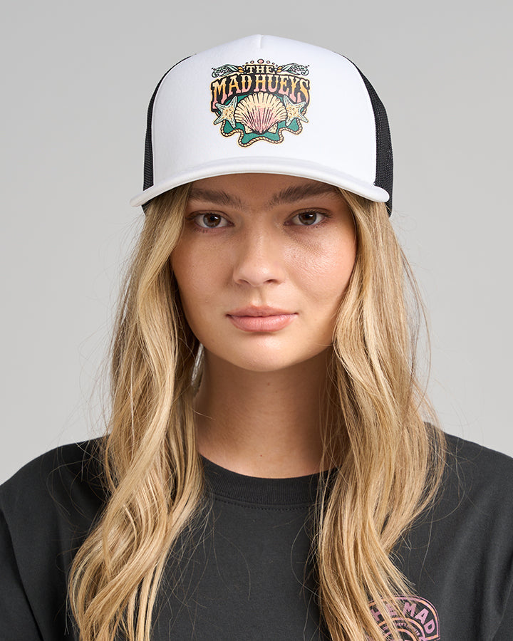 SIDE SADDLE | WOMENS FOAM TRUCKER - WHITE