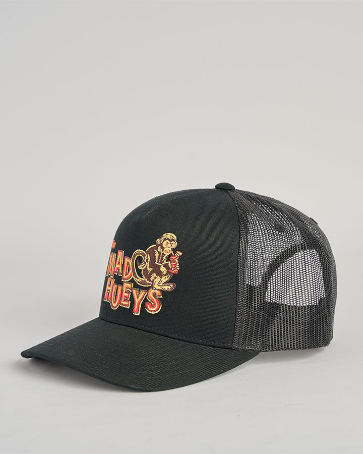 RUMBLE JUNGLE | WOMENS TWILL TRUCKER - BLACK