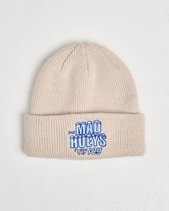 ICY HUEYS | WOMENS RELAXED BEANIE - STONE