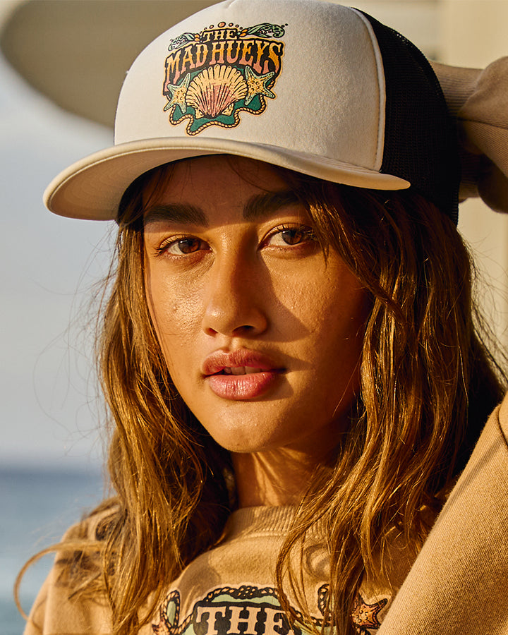 SIDE SADDLE | WOMENS FOAM TRUCKER - WHITE