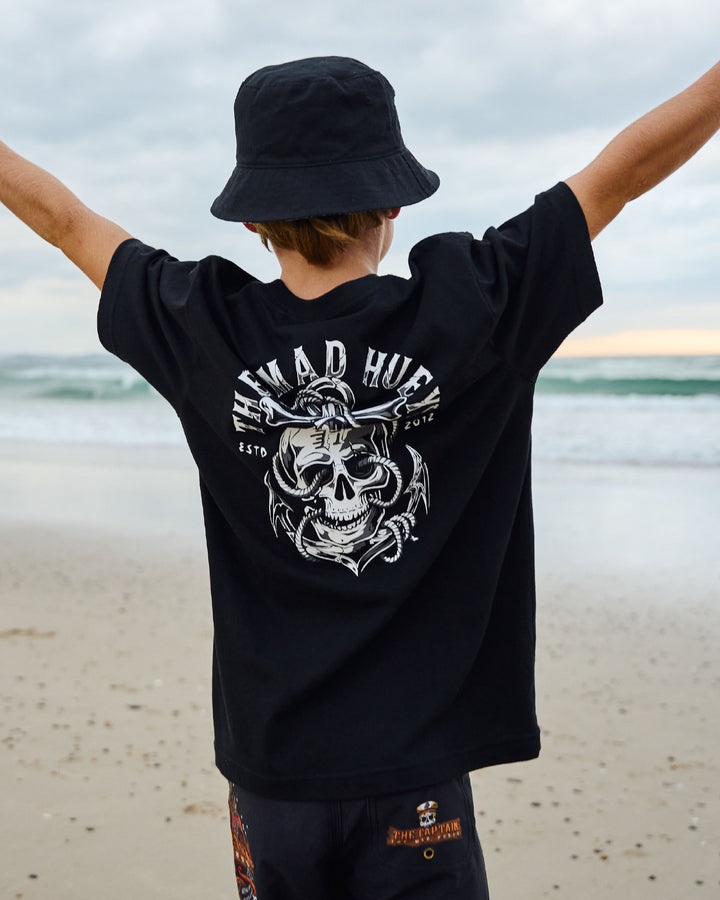 ROPE SKULL ANCHOR | YOUTH SS TEE - BLACK