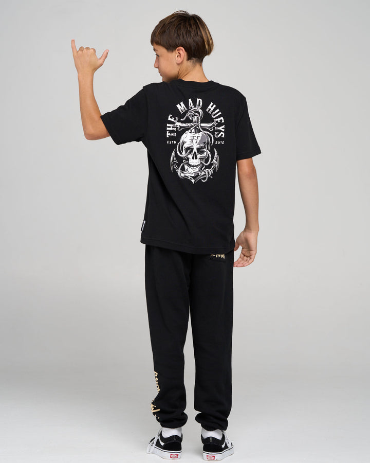 ROPE SKULL ANCHOR | YOUTH SS TEE - BLACK