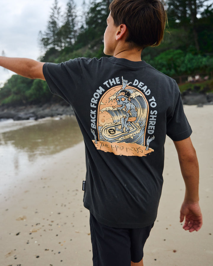 DEAD SHRED | YOUTH SS TEE  - VINTAGE BLACK