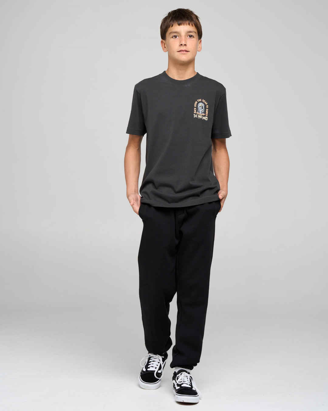 DEAD SHRED | YOUTH SS TEE  - VINTAGE BLACK