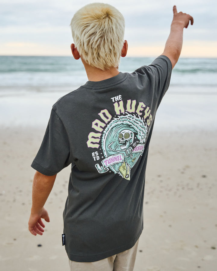 TUNNEL VISION | YOUTH SS TEE - CHARCOAL