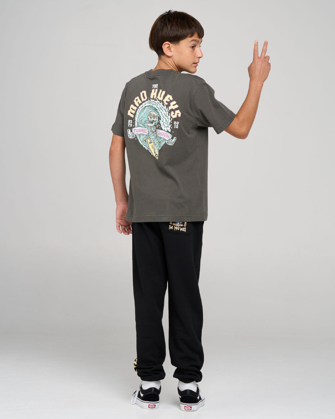TUNNEL VISION | YOUTH SS TEE - CHARCOAL