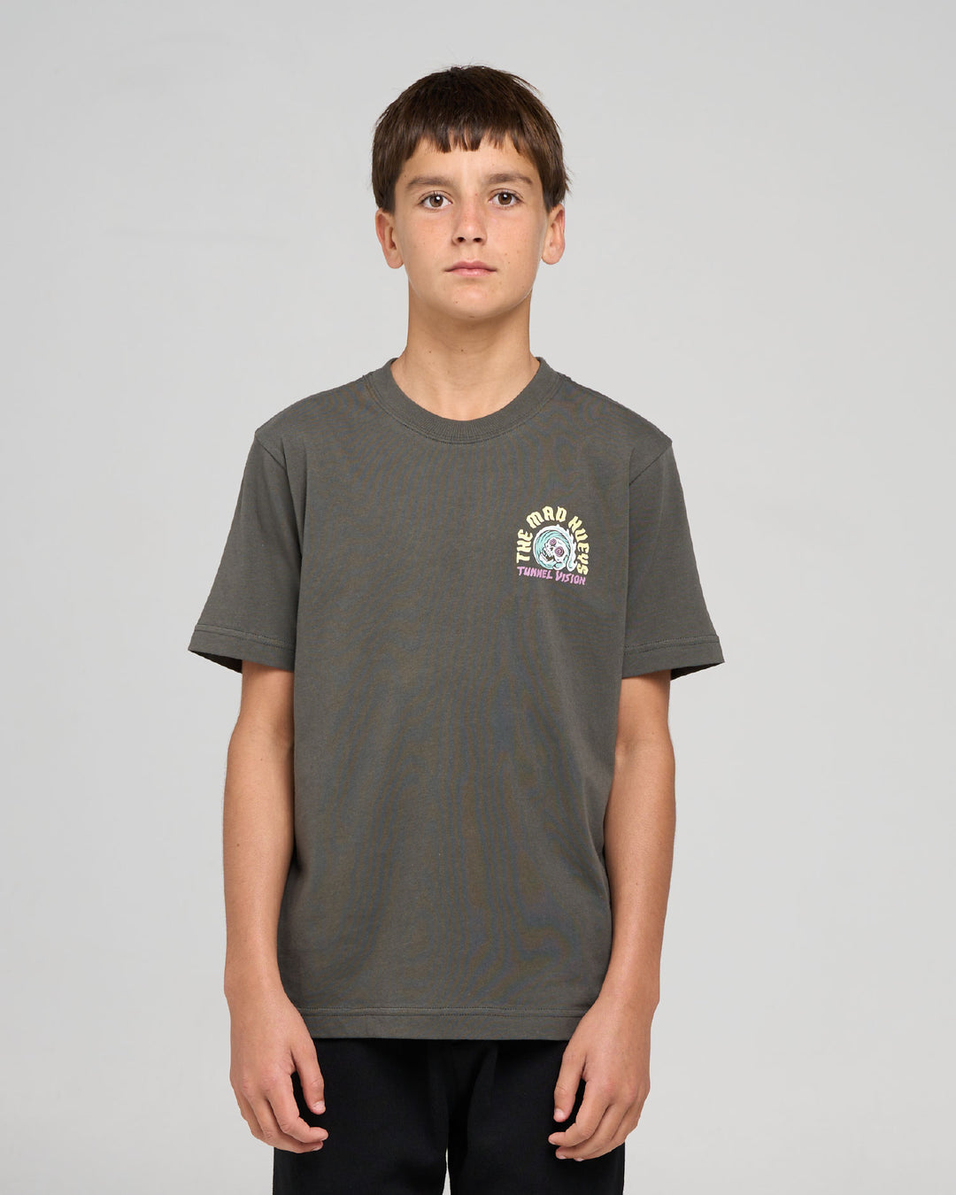 TUNNEL VISION | YOUTH SS TEE - CHARCOAL