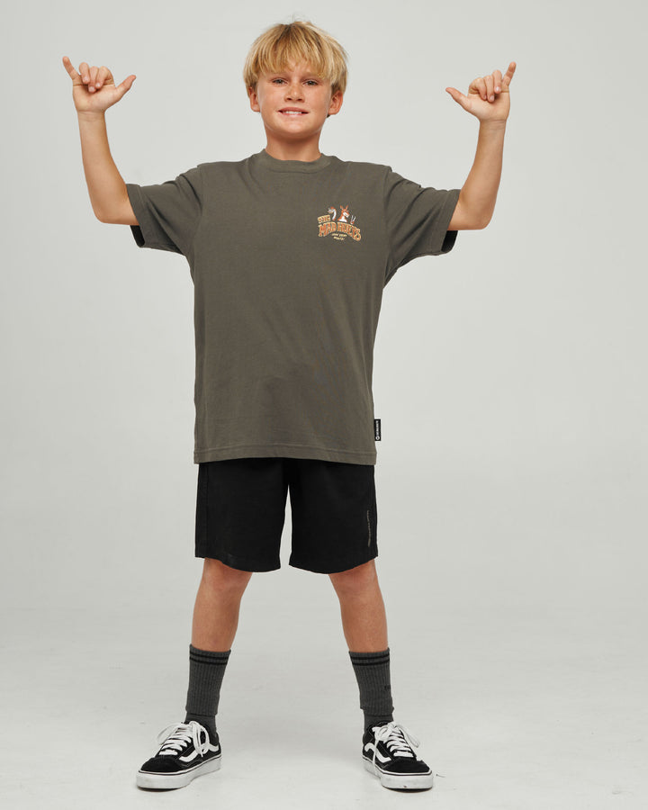 LOVING EVERY BBQ | YOUTH SS TEE - CHARCOAL